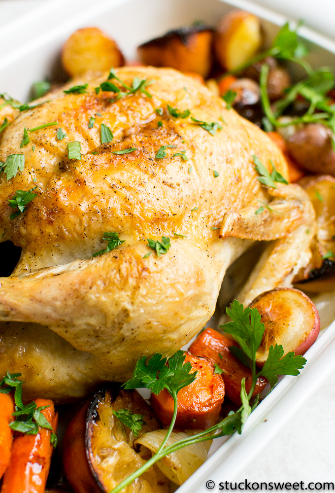 “Healthy and Delicious: Lemon Herb Roasted Chicken with Garlic Cauliflower Rice Pilaf”