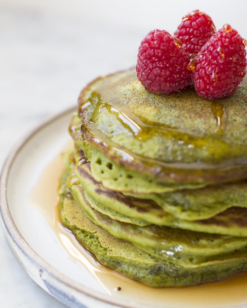 Start Your Day Right with Delicious and Nutritious Matcha Pancakes!