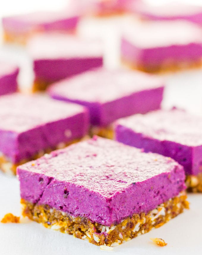 Indulge in Vegan Blackberry Cheesecake Bars for a Healthy and Delicious Dessert