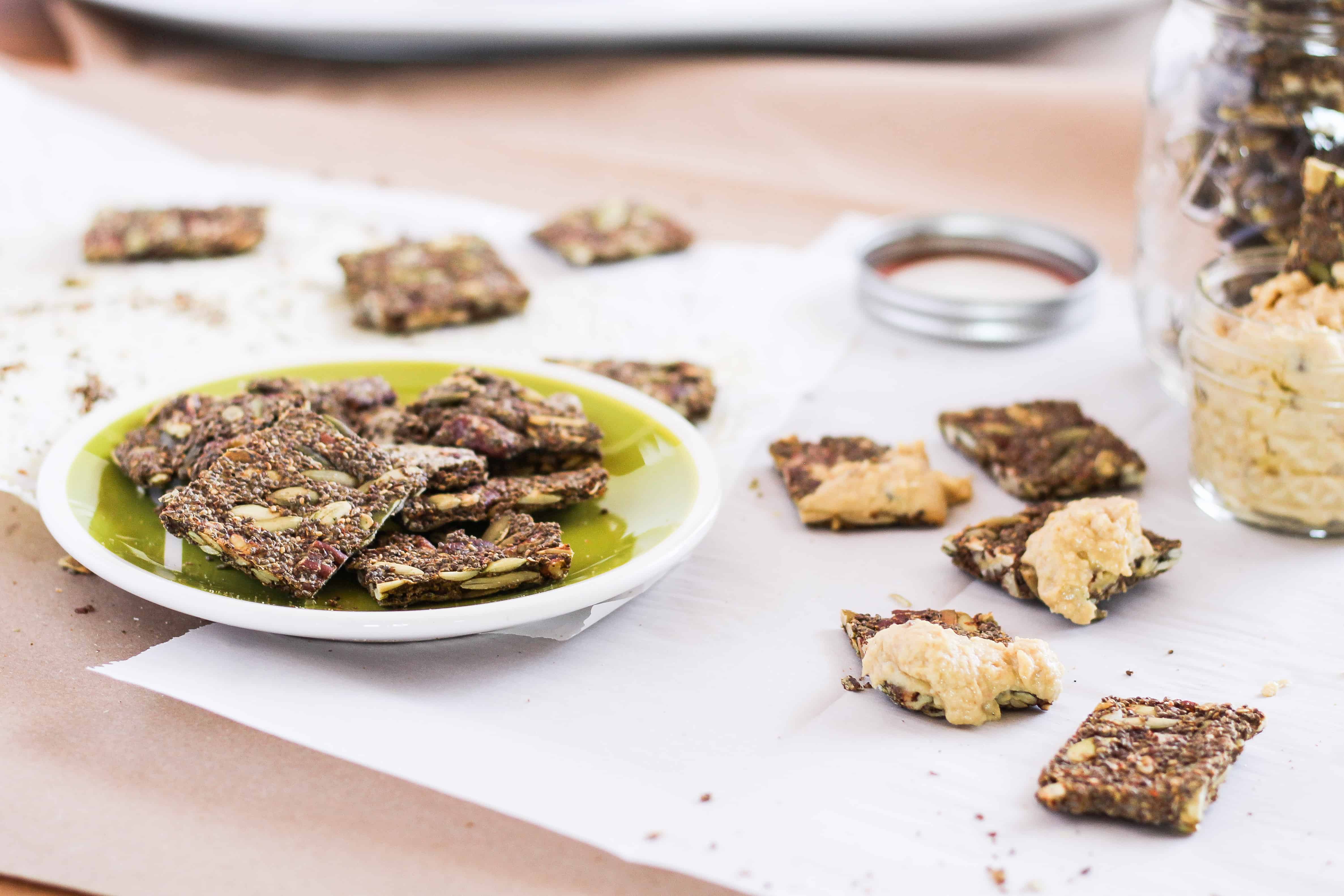 "Crunch into Health with Delicious Chia Seed Crackers!"