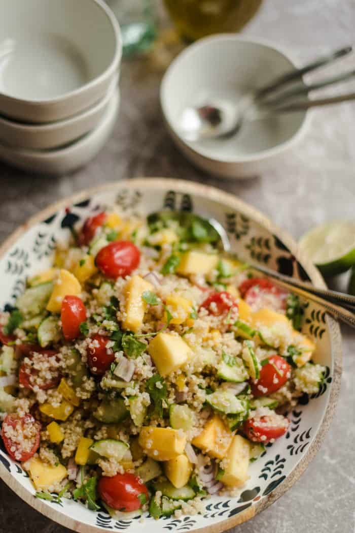 “Delight in the Nutritional Powerhouse of Mango and Quinoa Salad!”