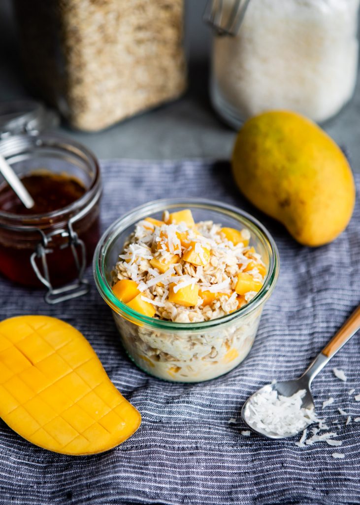 Start Your Day Right with Mango Coconut Overnight Oats!